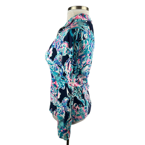 Lilly Pulitzer Skipper Popover UPF Quarter Zip Long Sleeve Printed Jacket Small - Picture 8 of 14